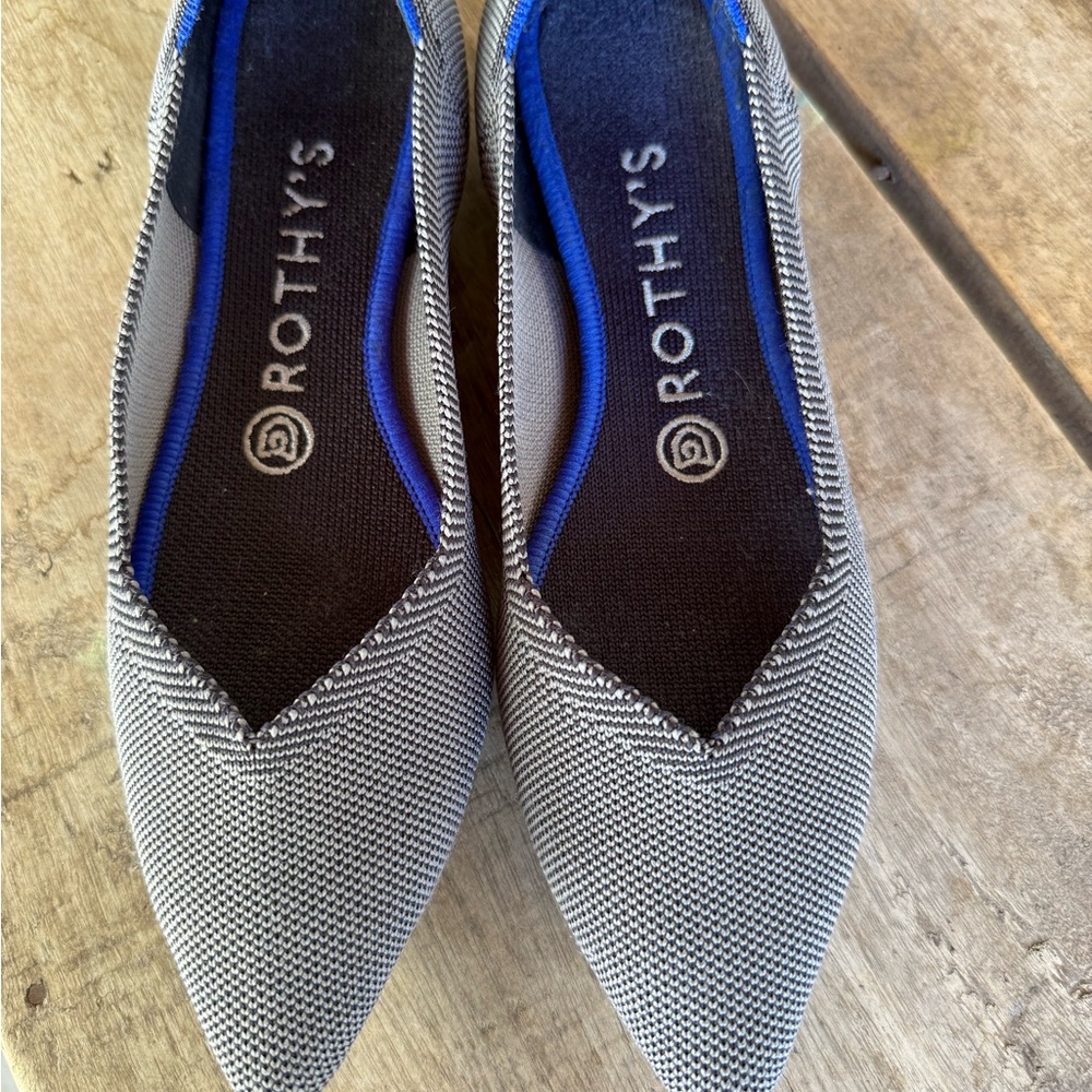 Rothy's The Point (OG) cloud grey birdseye Flats
